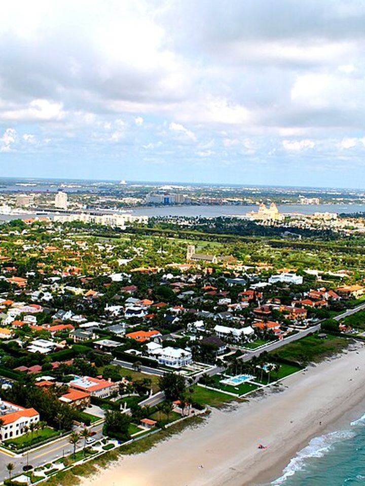 Aerial view of Palm Beach, Florida